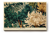 Paul Sinus Wandbild 120x80cm Grosse Chrysanthemen Blueten Botanische Kunst in Gruen und Creme Natur Wanddekoration