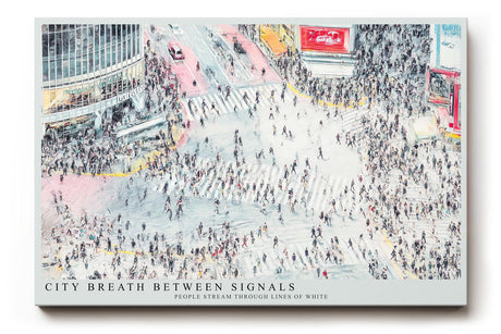 Paul Sinus Wandbild 120x80cm Grossstadt Kreuzung Menschen Stadtleben Moderne urbane Szene Kunstmotiv