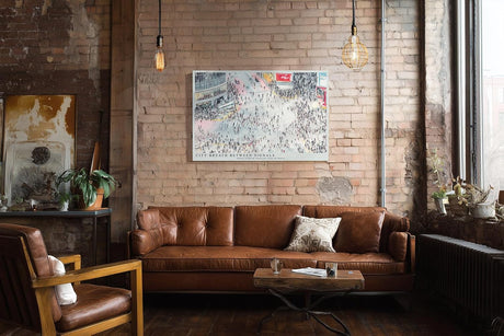 Paul Sinus Wandbild 120x80cm Grossstadt Kreuzung Menschen Stadtleben Moderne urbane Szene Kunstmotiv