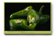 Paul Sinus Wandbild 120x80cm gruene Chili Paprika Food Fotografie moderne Kuechenkunst Nahaufnahme Kunstdruck stilvolle Wanddekoration fuer Kueche Esszimmer Restaurant