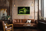 Paul Sinus Wandbild 120x80cm gruene Chili Paprika Food Fotografie moderne Kuechenkunst Nahaufnahme Kunstdruck stilvolle Wanddekoration fuer Kueche Esszimmer Restaurant