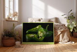 Paul Sinus Wandbild 120x80cm gruene Chili Paprika Food Fotografie moderne Kuechenkunst Nahaufnahme Kunstdruck stilvolle Wanddekoration fuer Kueche Esszimmer Restaurant