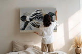 Paul Sinus Wandbild 120x80cm Guardian of Inner Sight surrealistisches Auge Hände Kunst modern abstrakt Poster für Wohnzimmer Büro Studio