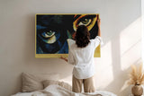 Paul Sinus Wandbild 120x80cm Half Light Full Stare moderne Pop Art Augen Portrait Kunst Poster für Wohnzimmer Büro Studio