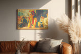 Paul Sinus Wandbild 120x80cm Havana Heat and Habits Frau mit Zigarre in Havanna Cafe Szene Kubanische Stadt Kunst fuer Wohnzimmer und Bar