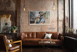 Paul Sinus Wandbild 120x80cm Havanna Frau Zigarre Karibik Stadt Szene Vintage Kunst Wanddekoration Wohnzimmer Bar