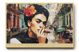 Paul Sinus Wandbild 120x80cm Havanna Frau Zigarre kubanische Strasse Retro Collage Kunst Wanddekoration Wohnzimmer Bar