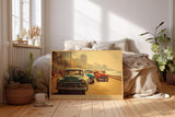Paul Sinus Wandbild 120x80cm Havanna Malecon Sonnenuntergang Vintage Autos Karibik Stadt Kunst Wanddekoration Wohnzimmer Büro
