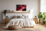 Paul Sinus Wandbild 120x80cm Heart of the Terrain abstrakte rote Landschaft moderne Struktur Kunst Poster für Wohnzimmer Büro