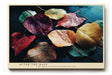 Paul Sinus Wandbild 120x80cm Herbst Blaetter auf Wasser fotografische Naturkunst warme Rot Gelb Gruen Toene ruhige Stimmung stilvolle Wanddekoration fuer Wohnzimmer Büro