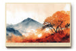 Paul Sinus Wandbild 120x80cm Herbst Landschaft Berge Natur Kunstmotiv Warme Herbstfarben mit Baumlandschaft und Bergpanorama
