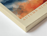 Paul Sinus Wandbild 120x80cm Herbst Landschaft Berge Natur Kunstmotiv Warme Herbstfarben mit Baumlandschaft und Bergpanorama