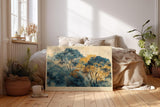 Paul Sinus Wandbild 120x80cm Herbstliche Bäume im sanften Licht – Künstlerische Landschaft mit ruhiger Naturstimmung für stilvolle Wohnräume