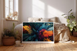 Paul Sinus Wandbild 120x80cm Herbstwald Luftaufnahme Natur Landschaft Kunstmotiv Bunte Baumkronen von oben