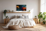 Paul Sinus Wandbild 120x80cm Herbstwald Luftaufnahme Natur Landschaft Kunstmotiv Bunte Baumkronen von oben