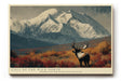 Paul Sinus Wandbild 120x80cm Hirsch vor Alpengebirge epische Natur Landschaft mit Bergen Herbstfarben moderne Wanddekoration fuer Wohnzimmer Büro