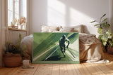 Paul Sinus Wandbild 120x80cm Hockeyspieler im Lauf moderne Sportkunst mit dynamischer Bewegung