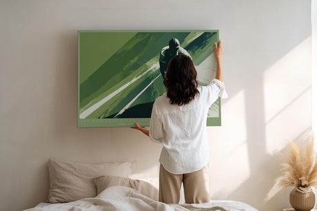 Paul Sinus Wandbild 120x80cm Hockeyspieler im Lauf moderne Sportkunst mit dynamischer Bewegung
