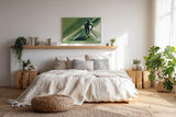 Paul Sinus Wandbild 120x80cm Hockeyspieler im Lauf moderne Sportkunst mit dynamischer Bewegung