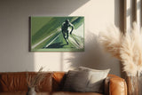 Paul Sinus Wandbild 120x80cm Hockeyspieler im Lauf moderne Sportkunst mit dynamischer Bewegung