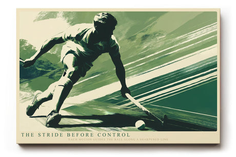 Paul Sinus Wandbild 120x80cm Hockeyspieler in Bewegung dynamische Sportkunst mit moderner Illustration