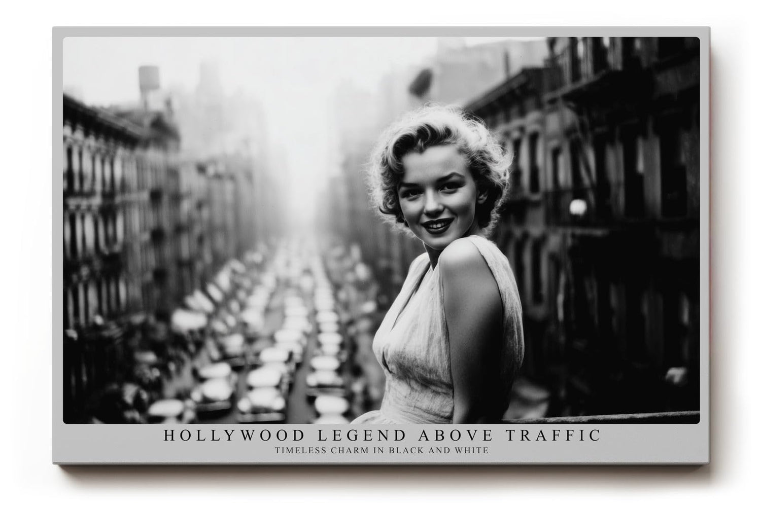 Paul Sinus Wandbild 120x80cm Hollywood Ikone schwarz weiß Porträt klassische Filmlegende Vintage Fotokunst elegante
