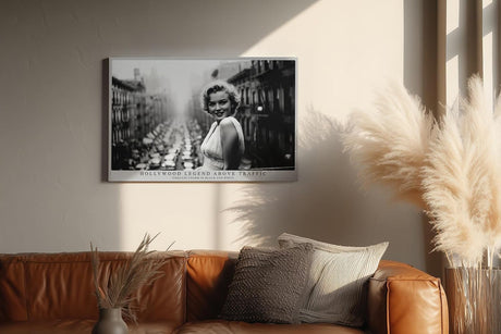 Paul Sinus Wandbild 120x80cm Hollywood Ikone schwarz weiß Porträt klassische Filmlegende Vintage Fotokunst elegante