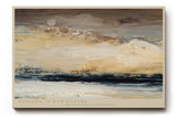 Paul Sinus Wandbild 120x80cm Horizon in Raw Layers abstrakte Landschaft in Beige und Naturtönen moderne Kunst Malerei Poster für Wohnzimmer Büro
