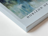 Paul Sinus Wandbild Horizon of Silent Dreams – Abstrakte Landschaft in Blau- und Beigetönen, Symbol für Ruhe, Tiefe und Leichtigkeit