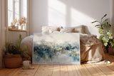 Paul Sinus Wandbild Horizon of Silent Dreams – Abstrakte Landschaft in Blau- und Beigetönen, Symbol für Ruhe, Tiefe und Leichtigkeit