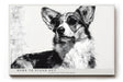 Paul Sinus Wandbild 120x80cm Hund mit Sonnenbrille moderne Tier Illustration schwarz weiss stilvolle Wanddekoration fuer Wohnzimmer Büro