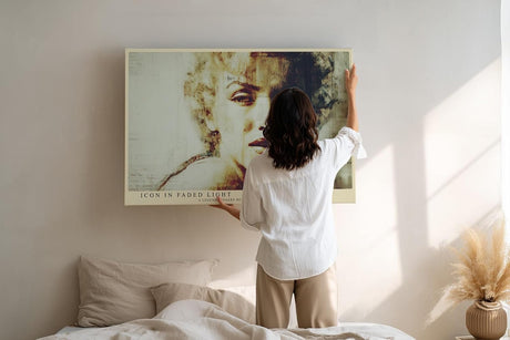 Paul Sinus Wandbild 120x80cm Icon in Faded Light Vintage Portrait Kunst modernes Poster für Wohnzimmer Schlafzimmer Büro