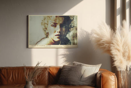 Paul Sinus Wandbild 120x80cm Icon in Faded Light Vintage Portrait Kunst modernes Poster für Wohnzimmer Schlafzimmer Büro