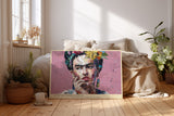 Paul Sinus Wandbild Icon of Frida – farbenstarkes Porträt in Collagestil symbolisiert künstlerische Freiheit, Mut und Individualität