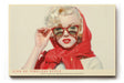 Paul Sinus Wandbild Icon of Timeless Style glamouröses Retro-Porträt einer Frau mit rotem Schal und Sonnenbrille im Stil der 50er Jahre