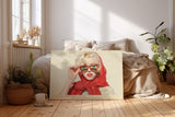Paul Sinus Wandbild Icon of Timeless Style glamouröses Retro-Porträt einer Frau mit rotem Schal und Sonnenbrille im Stil der 50er Jahre