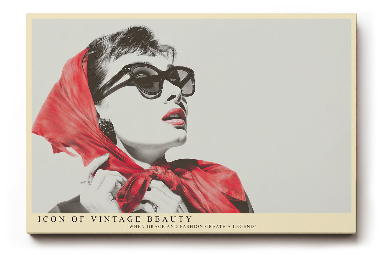 Paul Sinus Wandbild Icon of Vintage Beauty – Stilvolle Eleganz der Modeikone vergangener Zeiten