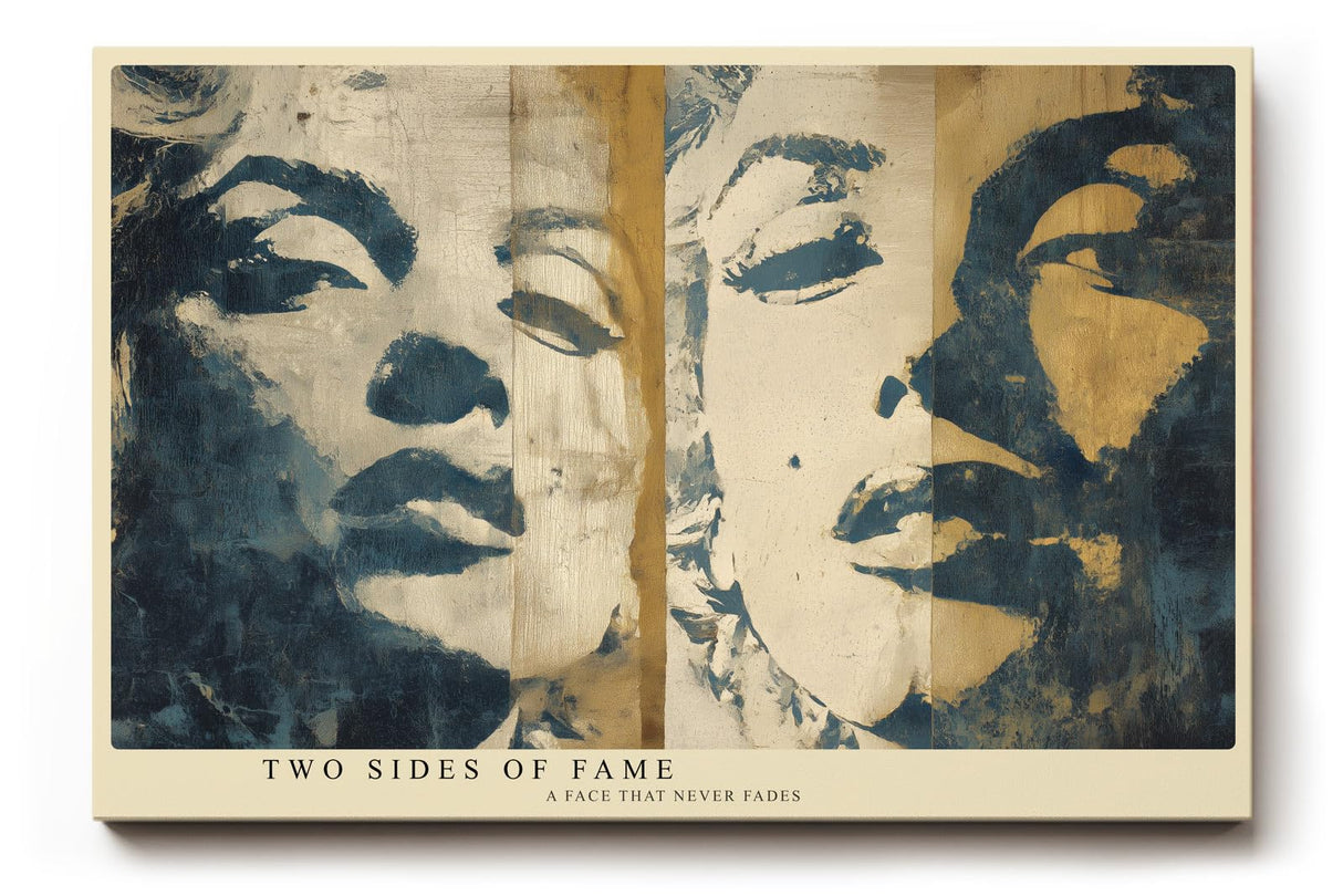 Paul Sinus Wandbild 120x80cm Ikonisches Hollywood Portrait Pop Art LeinWandbild 120x80cm Retro Filmkunst Wanddekoration