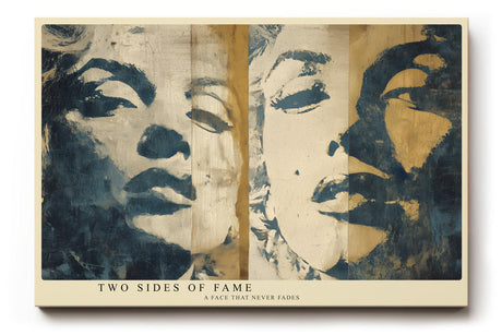 Paul Sinus Wandbild 120x80cm Ikonisches Hollywood Portrait Pop Art LeinWandbild 120x80cm Retro Filmkunst Wanddekoration