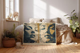 Paul Sinus Wandbild 120x80cm Ikonisches Hollywood Portrait Pop Art LeinWandbild 120x80cm Retro Filmkunst Wanddekoration