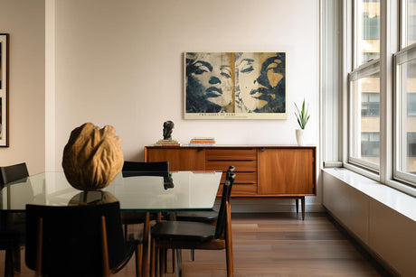 Paul Sinus Wandbild 120x80cm Ikonisches Hollywood Portrait Pop Art LeinWandbild 120x80cm Retro Filmkunst Wanddekoration