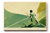 Paul Sinus Wandbild 120x80cm In the Heat of Play Tennis Spieler Moderne Sport Kunst Illustration fuer Wohnzimmer Büro und Fitnessraum