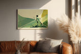 Paul Sinus Wandbild 120x80cm In the Heat of Play Tennis Spieler Moderne Sport Kunst Illustration fuer Wohnzimmer Büro und Fitnessraum