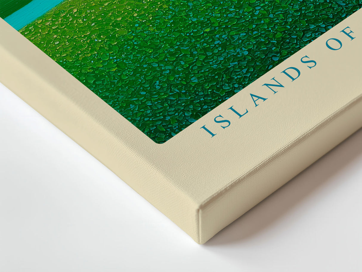 Paul Sinus Wandbild Islands of Stillness – Friedvolle Meereslandschaft in Blau und Grün, inspiriert von Ruhe, Weite und natürlicher Harmonie