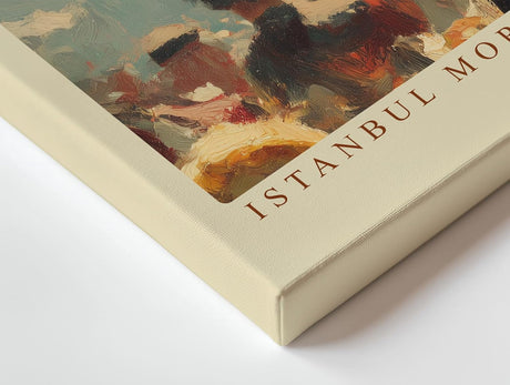 Paul Sinus Wandbild 120x80cm Istanbul Morning with Simit orientalische Straßenszene Brotverkäufer Kunst Poster für Wohnzimmer Küche