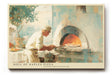Paul Sinus Wandbild 120x80cm Italienischer Pizzabäcker Neapel Küche Kunst in Warmen Farben für Küche Esszimmer Café und Restaurant