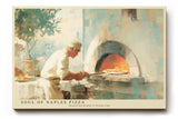 Paul Sinus Wandbild 120x80cm Italienischer Pizzabäcker Neapel Küche Kunst in Warmen Farben für Küche Esszimmer Café und Restaurant