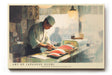 Paul Sinus Wandbild 120x80cm Japanischer Sushi Meister Küche Kunst in Warmem Licht für Küche Esszimmer Restaurant und Bar