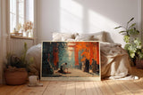 Paul Sinus Wandbild 120x80cm Japanischer Tempel Fushimi Inari Schrein mit Torii Toren Spirituelle Landschaftskunst
