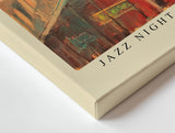 Paul Sinus Wandbild 120x80cm Jazz Musiker Saxophon Szene Vintage Musik Kunst in Rot Gold für Wohnzimmer Bar und Büro